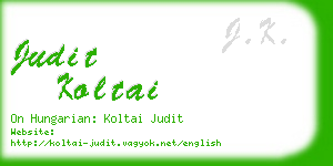 judit koltai business card